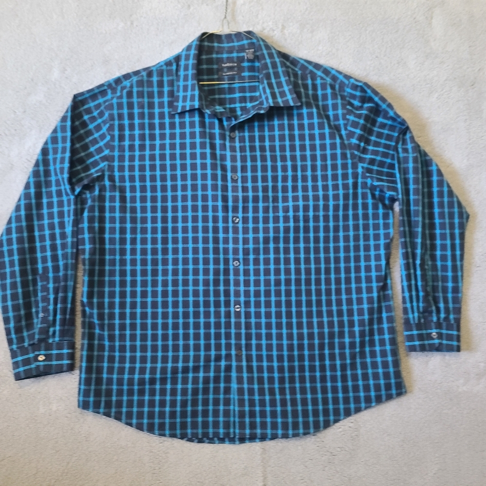 Van Heusen Blue Plaid Casual Shirt
